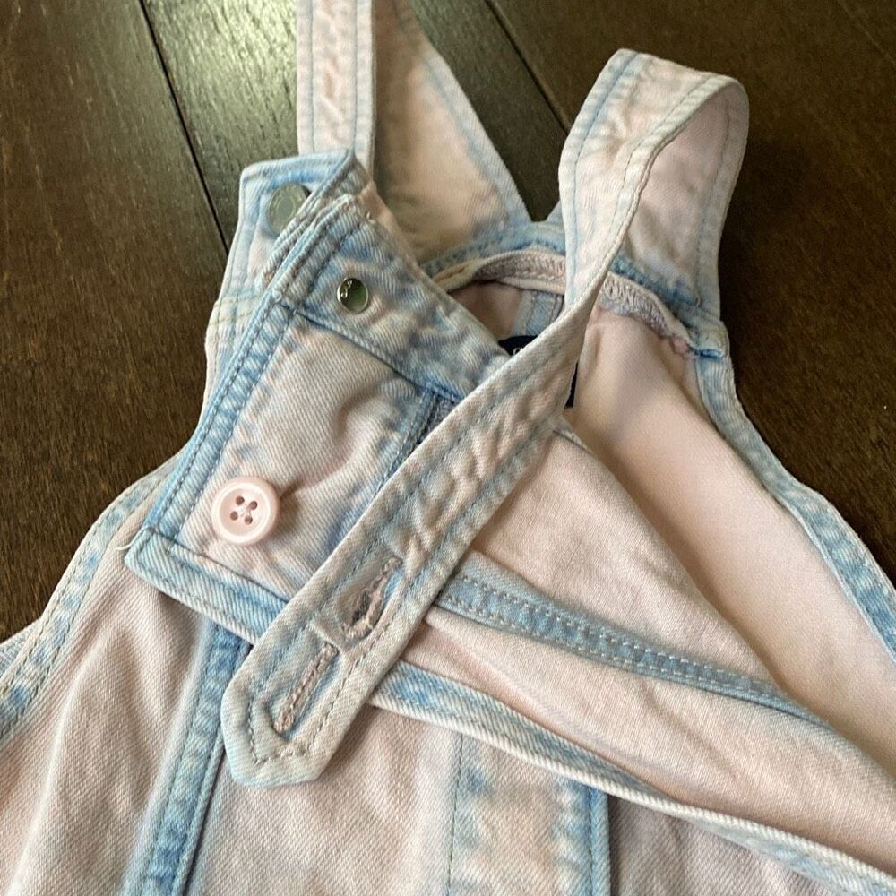 GAP kids girls denim jumper overall dress size XL pink - Picture 6 of 6